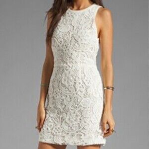 Dolce Vita White Mei Lace Swirl Sleeveless Mini Dress, Size XS NWOT